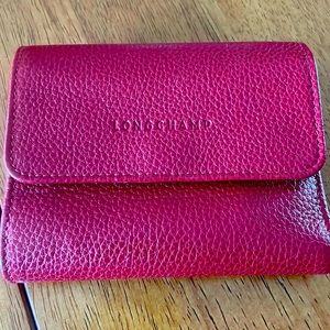 Red Longchamp wallet